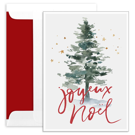 Joyeux Noel Folded Holiday Cards